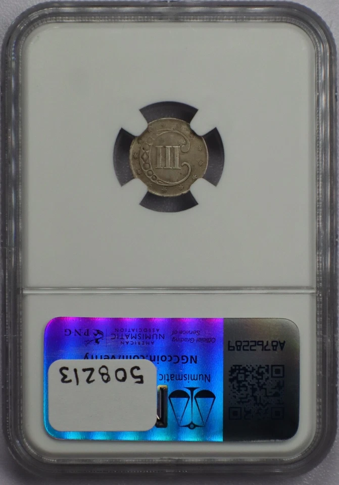 1852 Three Cent Silver - NGC AU 55 - Image 4 of 4