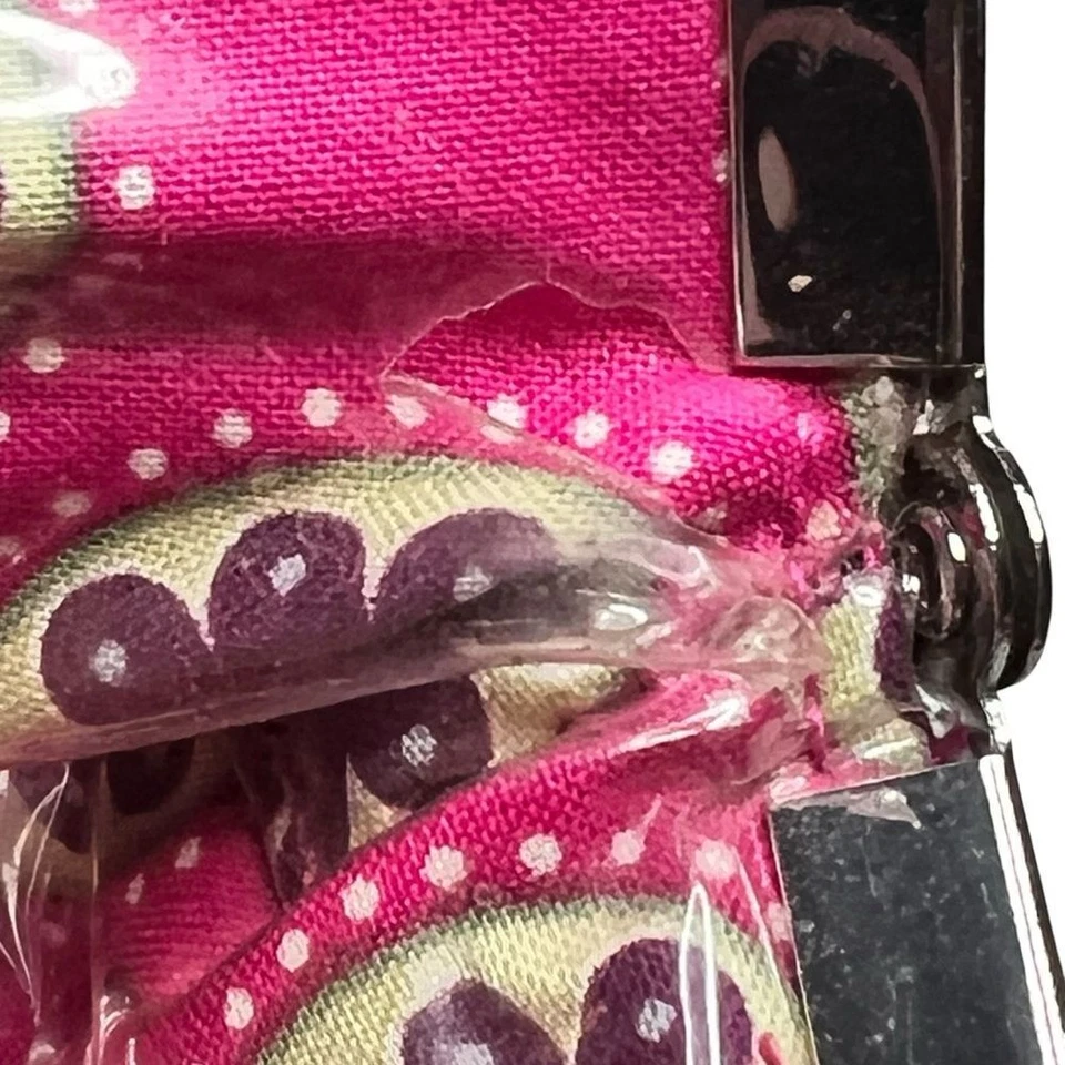 Bolso clutch Vera Bradley para mujer Kiss Lock y forro de plástico cachemira multicolor Foto 4 de 4