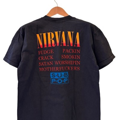Vintage NIRVANA SUB POP 90s Band Fudge Grunge Single Stitch TShirt