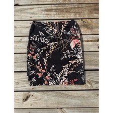 Talbots Petites Pencil Skirt Botanical Cottagecore Romantic Office Chic Size 2P