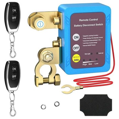 12V Doppelte Auto Batterie Trennschalter Stromschalter mit 2x Fernbedienung DHL