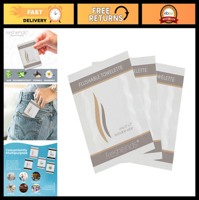 Flushable Individually Wrapped Wipes   300 Bulk Pack, Luxurious Travel Towelette