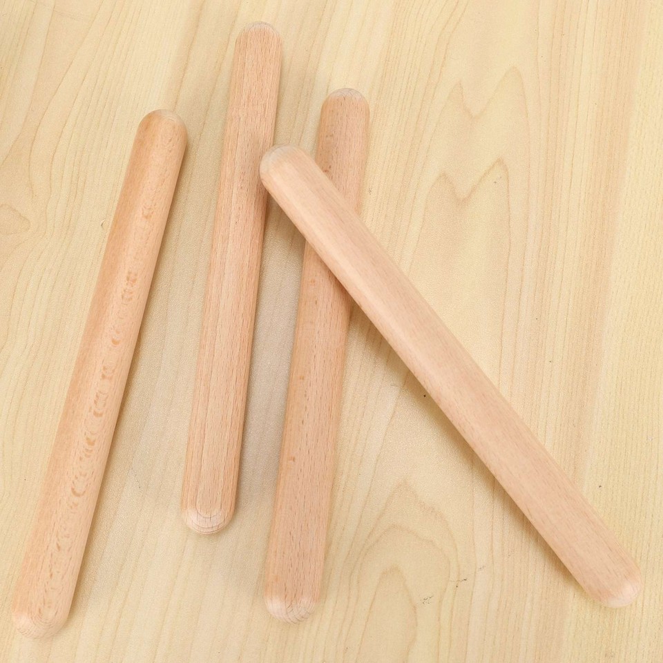 6 Pairs Wood Claves Musical Percussion Instrument Rhythm Sticks ...