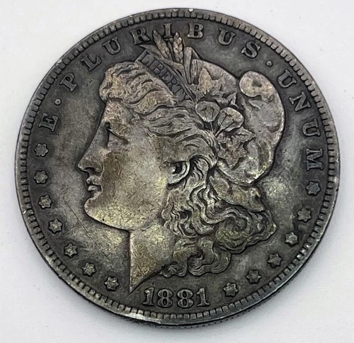 1881 O Morgan Silver Dollar $1 90% New Orleans Mint VF+ USA Coin .900