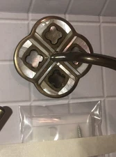 Towel Ring Wall Mount Towel Hanger Towel Holder Bathroom Mother Of Pearl NOS