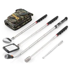 Telescoping Magnetic Pickup Tool Set, Inspection Mirror Telescoping, Camouflage