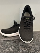 Kizik Athens Hands-Free Slip-On Sneakers Black Casual Comfort Walking M/7-W/8.5