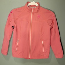 Ariat Equestrian Agile Softshell Full Zip Jacket, Youth Size S/8, Pink