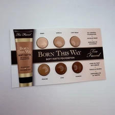 TOO FACED BORN THIS WAY Soft Matte Foundation 6-Shade Sample Card