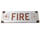 Vintage Forest Service Sign - FIRE Warning Camping Hike Plate Gas Porcelain Sign