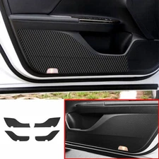 For Honda Accord 2013~2017 Carbon Fiber Leather Interior Door Anti~Kick Panel