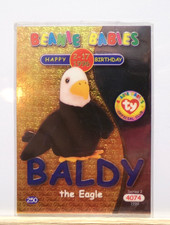 TY Beanie Babies BBOC Card - Series 2 Birthday (BLUE) Baldy the Eagle