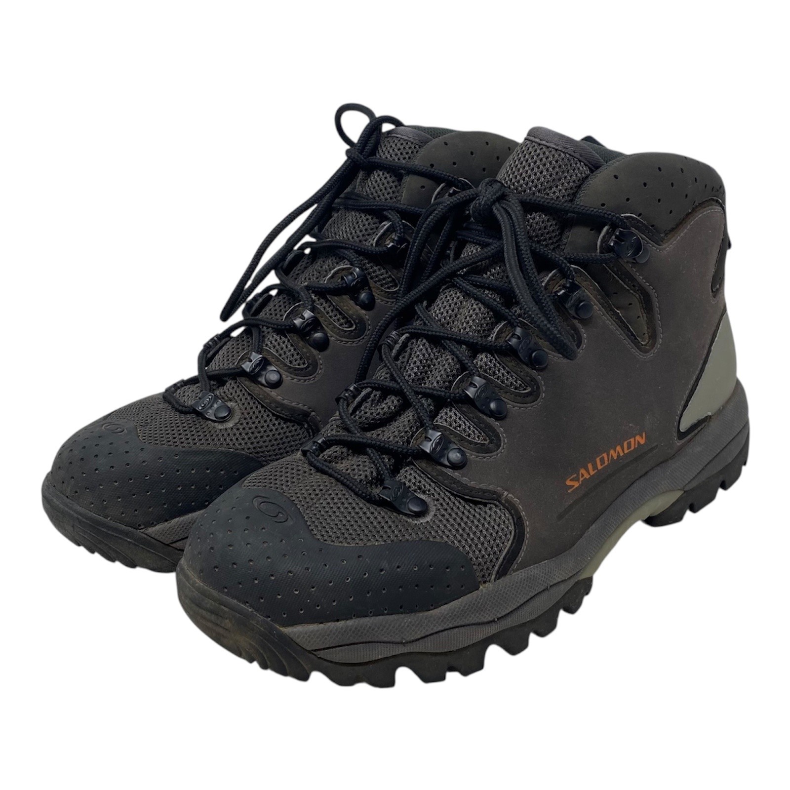 Salomon scarponi da trekking scarpe uomo taglia 8 5 nero grigio stringati outdoor trail 871617