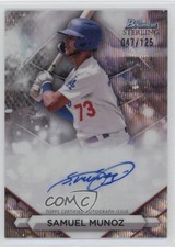 2023 Bowman Sterling Prospect Wave Refractor /125 Samuel Munoz #PA-SM Auto 0iy4