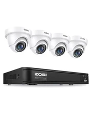 1080P H.265+ Home Security Camera System with AI Human Vehicle Detection, 5MP...