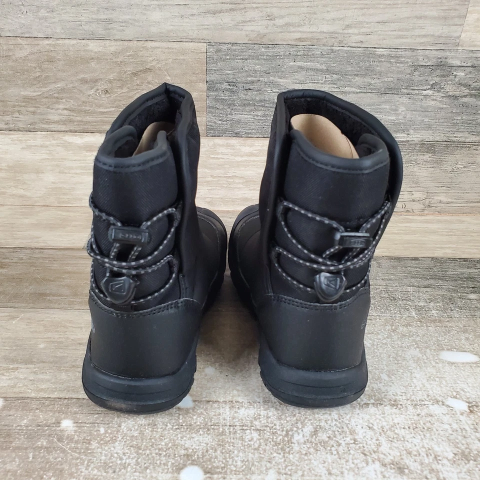 Keen Puffrider Niños Botas de Invierno Talla 10 Negro Acero Gris Ajustable Impermeable Foto 3 de 4