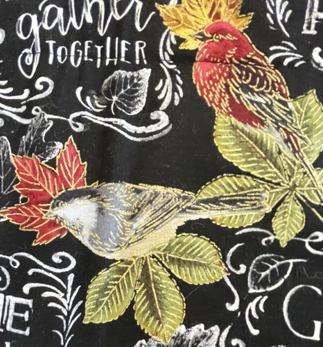 GORGEOUS REVERSIBLE/2 SIDED FALL/AUTUMN TABLE RUNNER! BIRDS! - Picture 9 of 10