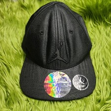 NIKE Snapback Hat Cap AIR JORDAN Infant Jumpman Pro Charcoal Skin Shiny Logo