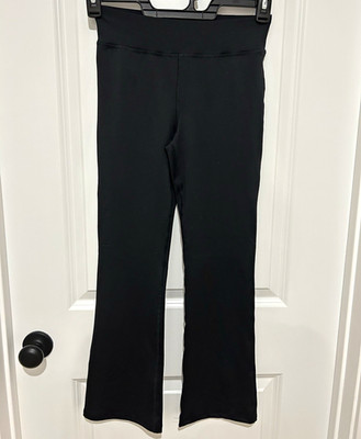 Athletic Works Girls Bootcut Leggings Black Size 10-12 Stretch Elastic Waist