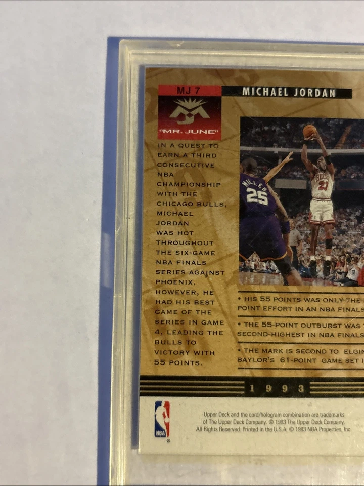 Michael Jordan/55-Point Game #172 1993-94 Upper Deck Chicago Bulls Basketball - Image 3 of 4