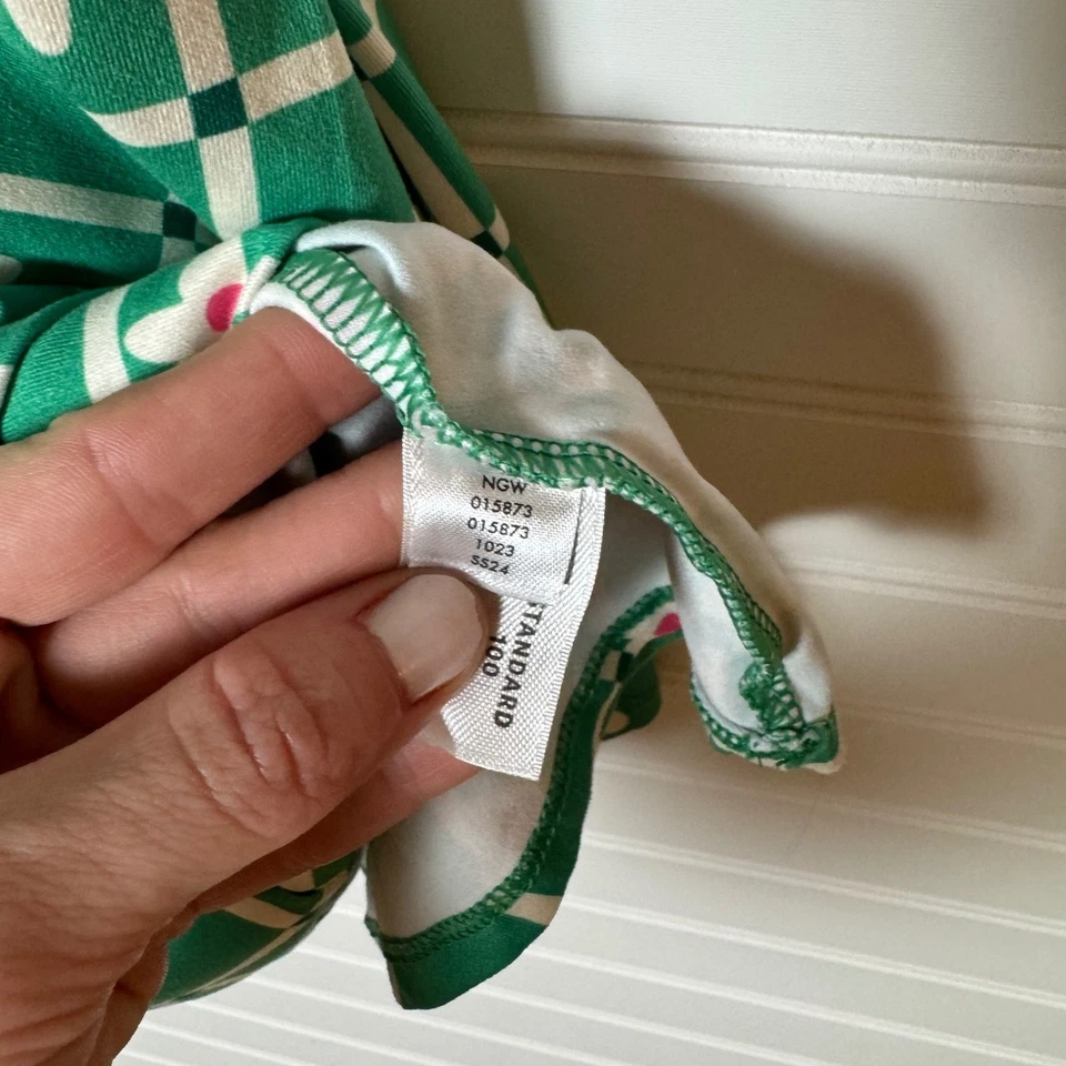 Vestido regata quadriculado verde UV margarida piquenique Hanna Andersson meninas tamanho EUA 8 - Imagem 3 de 4