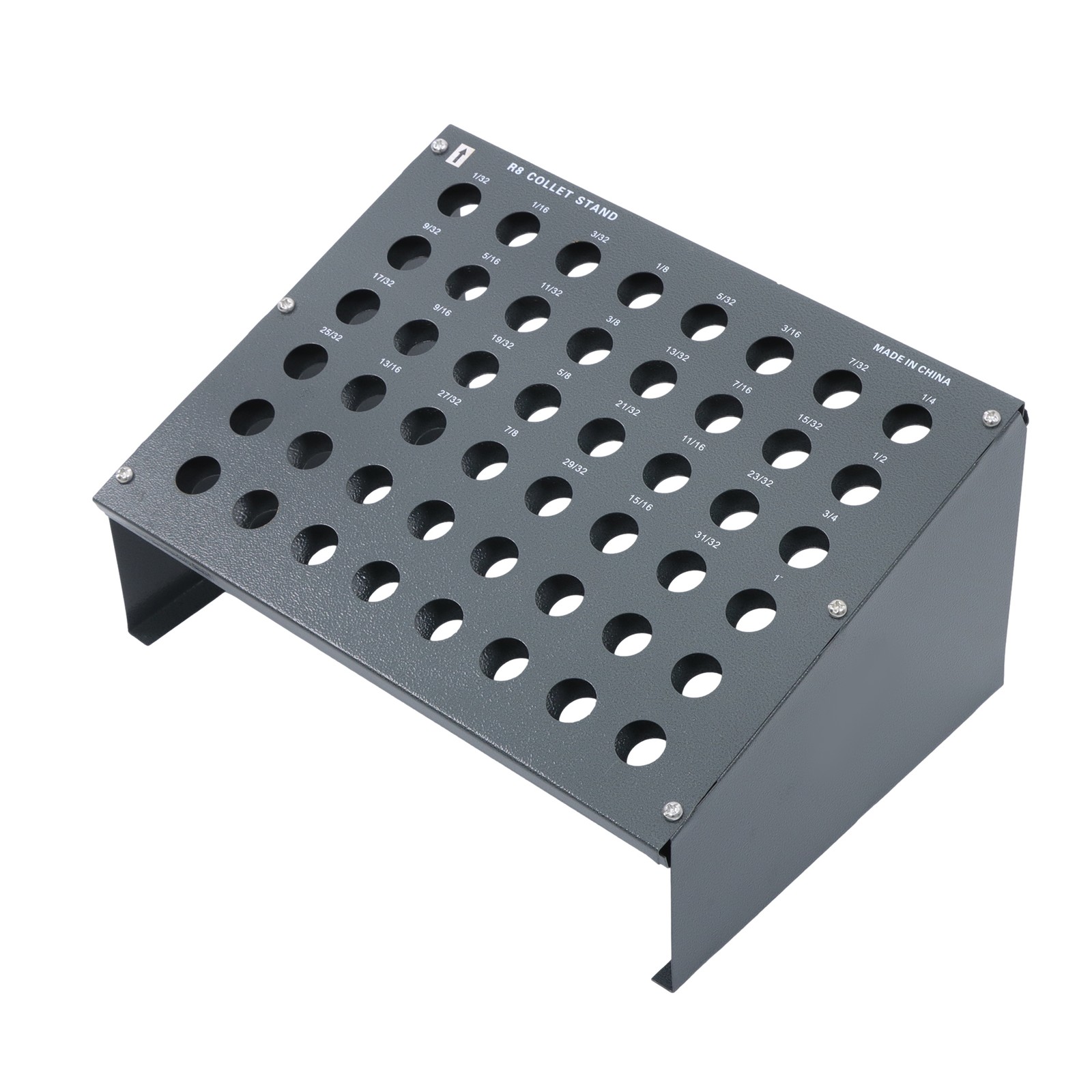 23 Pc R8 Collet Set 1/16" to 3/4" for Bridgeport with R8 Collet Rack - 48 slot