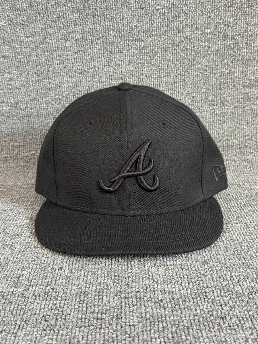 New Era Atlanta Braves 59FIFTY Fitted Black Hat 7 1 2 MLB Cap
