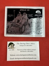 Original NASA Apollo XV Commemorative Desk Paperweight