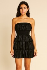 Black Mini Ruffled Dress Size M