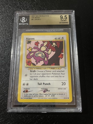 2001 Pokemon Neo Revelation Aipom #41 BGS 9.5 Beckett Gem Mint