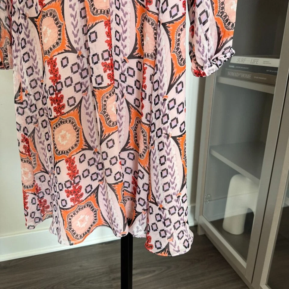 Vestido Midi Temperley London Etoile Estampado Seda Escote Retorcido Pequeño S Foto 4 de 4