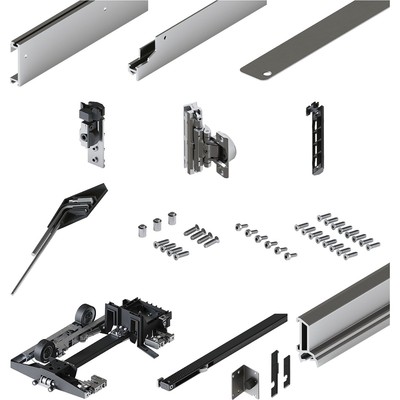 Hawa Concepta III Schienensystem Innenführung 35 Pull links Türhöhe 1900-2700mm