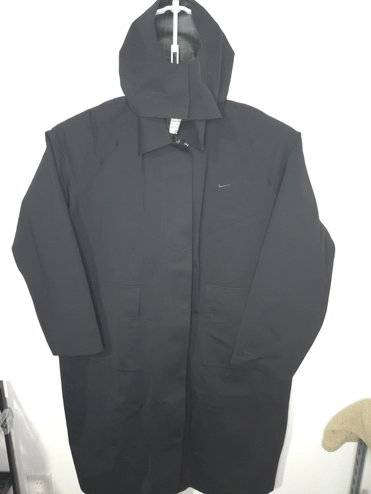 NWT Nike Windrunner Storm FIT ADV Womens XXL 2XL Black Trench Coat FV6307