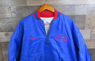 Vintage Game Sportswear Jacket Mens XL Blue Baseball Windbreaker Pullover USA