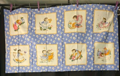 Kitty Cucumber Panel Fabric Keepsake Quilting Playful Kittens Ball Butterfly