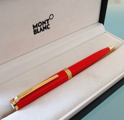 MONTBLANC PIX, schöner KUGELSCHREIBER in Original-BOX in ROT / GOLD, sehr EDEL
