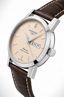 Buy Longines 1832 Auto 40mm Beige Dial Leather Men's Watch L4