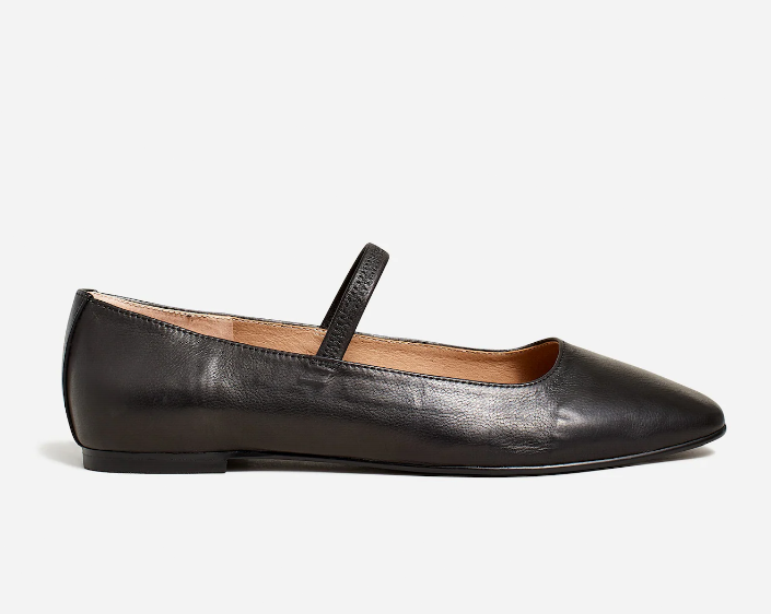 Madewell The Greta Mary Jane Flat True Black NEW
