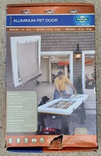 PetSafe White Aluminum Medium Pet Door for Exterior Entry
