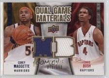 2009 Upper Deck Dual Game Materials Gold /150 Chris Bosh Corey Maggette HOF 12ri