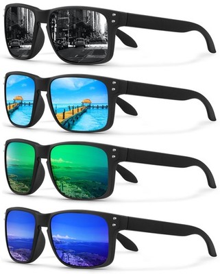4 Pack Polarized Sunglasses for Men Women Sports Driving Fishing Glasses UV40...