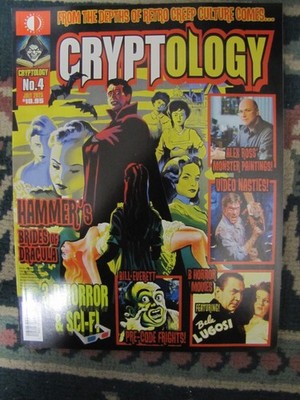 Cryptology # 4  Brides Of Dracula, Bela Lugosi & 3D Horror & Sci-Fi    Brand new
