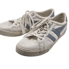 Gola Tennis Mark Cox Shoes Womens Size 10 White Blue Low Top Canvas Sneakers