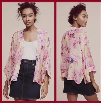 Erfurt Denmark Anthropologie Kimono Sleeve Cardigan OSFM Pink Coquette FairyCore