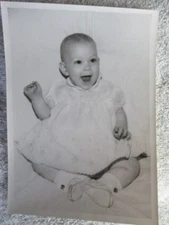Vintage Happy Baby Girl Photograph