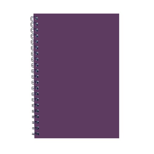 A5 Notebook Wire Bound Ruled 140 Pages Perforated 68gsm School Note Pad - Purple - Picture 3 of 11