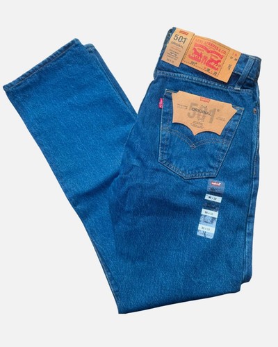 Levi's 501 Original Jeans Men Regular indgo and Dark Blue W30 L32 & W40 L32 - Picture 6 of 11