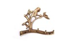 Wall Mounted Brass Antique Design Key Holder (Size: 13 cm x 2 cm x 11 cm, Brown)