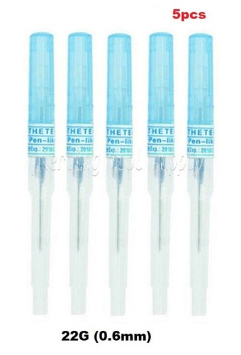 5pcs. Sterilized Disposable Cannula Body Piercing Needle Nose Lip Navel Nipple - Picture 3 of 7