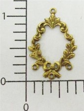 26663 - 2 Pc Victorian Three Ring Chandelier Jewelry Finding Brass Oxidized
